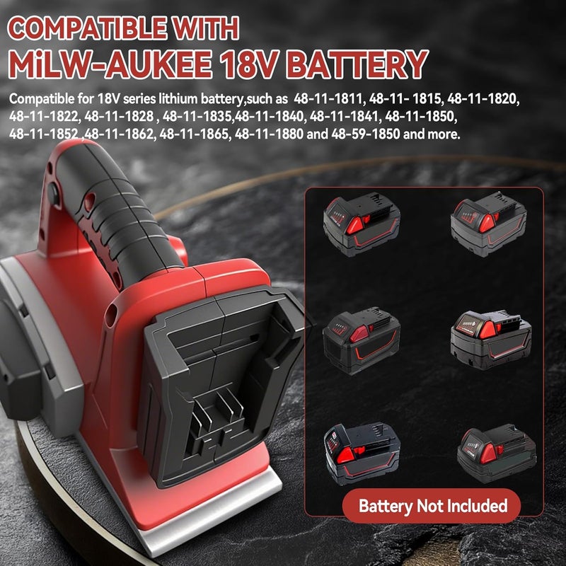 dcvbny Cordless Hand Planer for Milw-aukee Battery(Tool Only), 3-1/4" 15,000 RPM Brushless Wood Planer,Portable Electric Power Tool for Woodworking, Carpentry & DIY Projects - Image 3